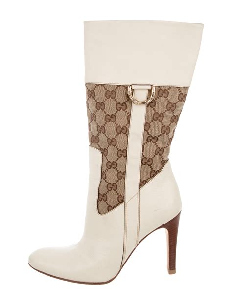 gucci boots embroidered|high heel gucci boots.